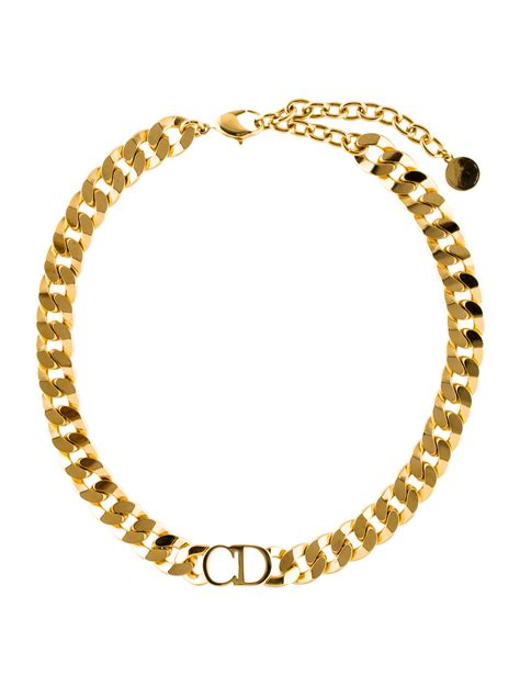 christian dior cd choker necklace|christian dior gold chain necklace.